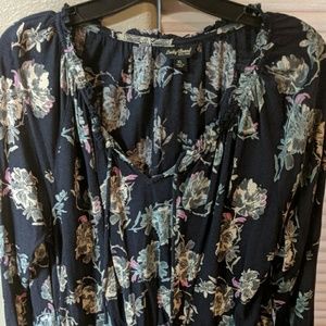 Lucky Brand floral peasant blouse